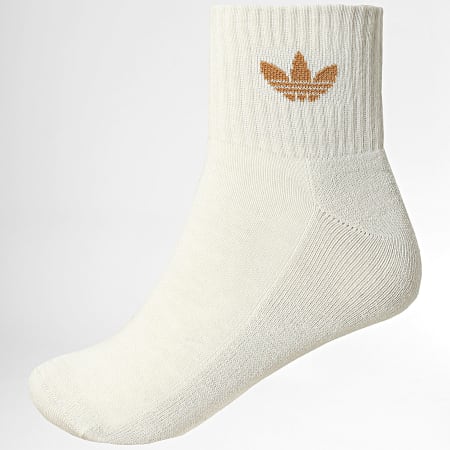 Adidas Originals - Lot De 6 Paires De Chaussettes 1/4 Socks IX5278 Marron Beige