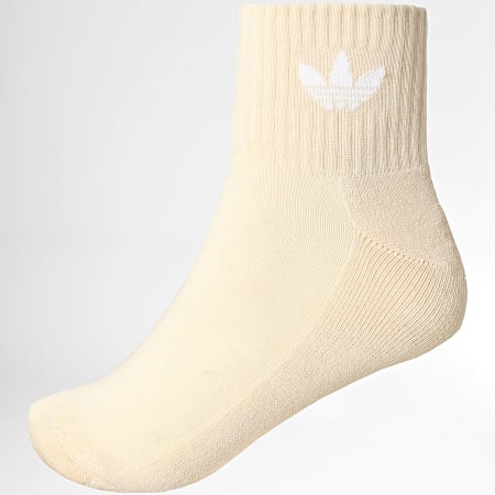 Adidas Originals - Lot De 6 Paires De Chaussettes 1/4 Socks IX5278 Marron Beige