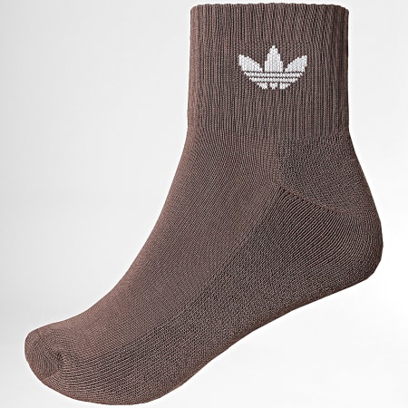 Adidas Originals - Lot De 6 Paires De Chaussettes 1/4 Socks IX5278 Marron Beige
