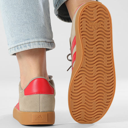 Adidas Performance - Zapatillas Mujer VL Court 3.0 K IH3948 Blanco Cargo Rojo Puro Oro Metálico