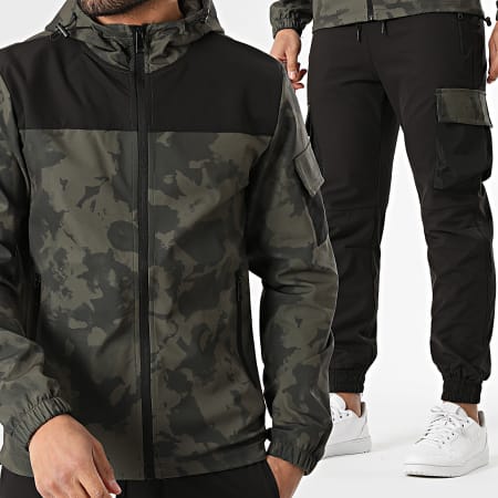 Classic Series - Completo 021 Nero Verde Kaki Camouflage