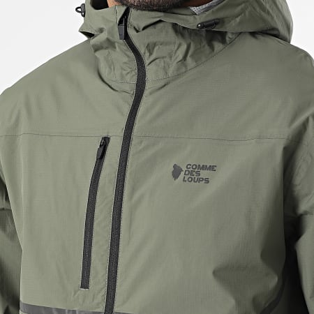 Comme Des Loups - Ensemble De Survêtement Alkor Noir Vert Kaki