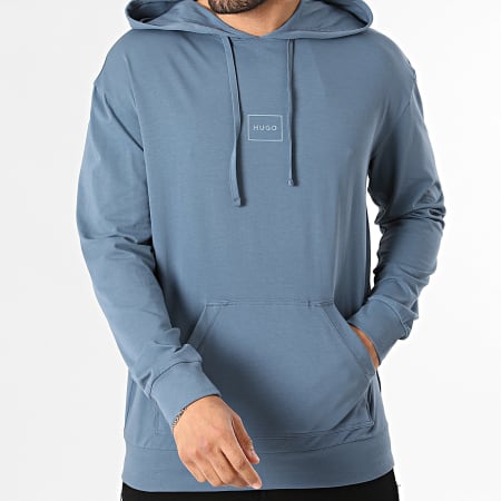 HUGO - Tee Shirt Manches Longues Capuche Laze 50525244 Bleu