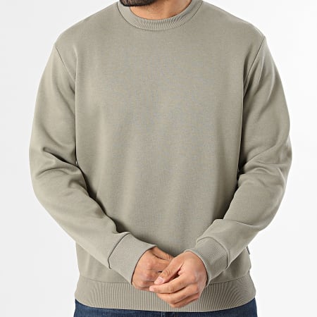 Jack And Jones - Lot De 2 Sweats Crewneck Bradley Noir Vert Kaki