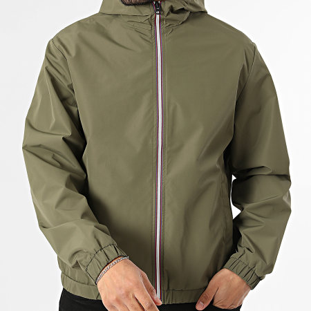 Jack And Jones - Coupe-Vent Capuche Zippé Jake Vert Kaki