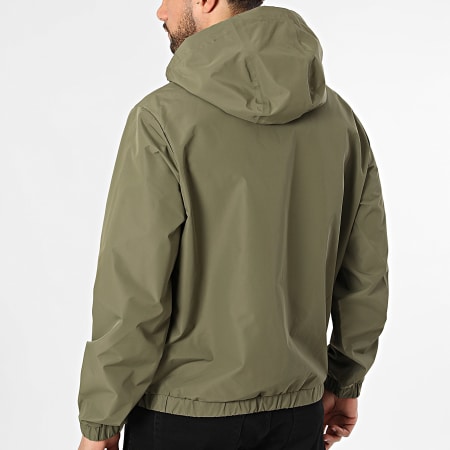 Jack And Jones - Coupe-Vent Capuche Zippé Jake Vert Kaki