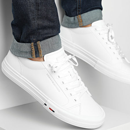 Tommy Hilfiger - Baskets Harlem Street Leather 5708 White