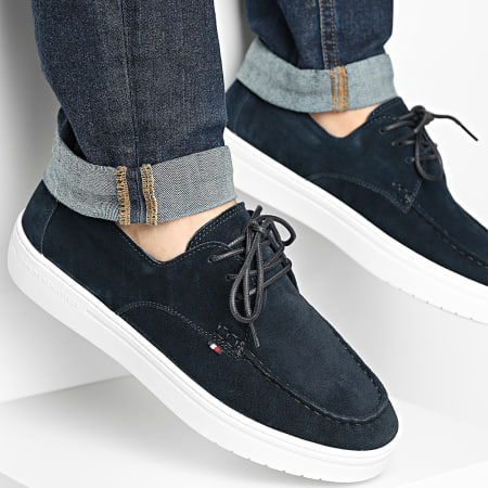 Tommy Hilfiger - Chaussures Casual Suede Stitch Toe Hybrid 5707 Desert Sky