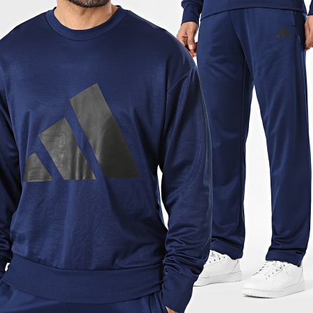 Adidas Sportswear - Ensemble De Survêtement Big Logo KB6224 Bleu Marine Noir