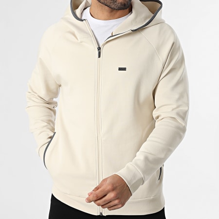 BOSS - Hoodie met ritssluiting Sense 50557206 Beige