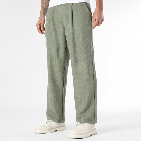Pantalon Habillé MEXX 100% Lin Kaki - Taille 34 (taille Haute), Pattes évasées, Occasion