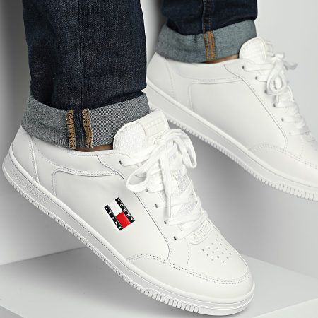 Tommy Jeans - Baskets Cupsole Long Lace Leather 1707 Ecru