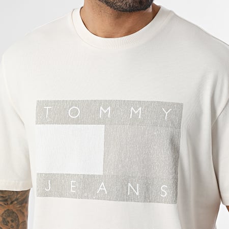 Tommy Jeans - Tee Shirt Oversize 90s Distressed Flag 2463 Blanc