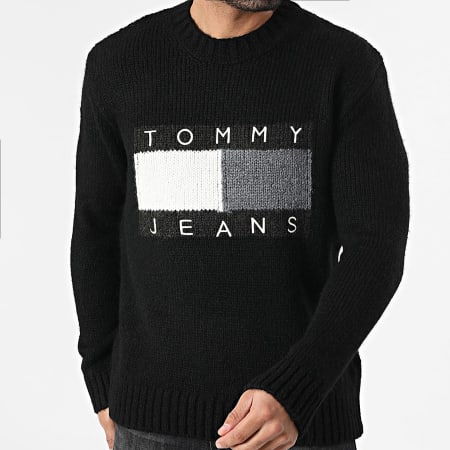 Tommy Jeans - Pull Flag Bearer 2860 Noir
