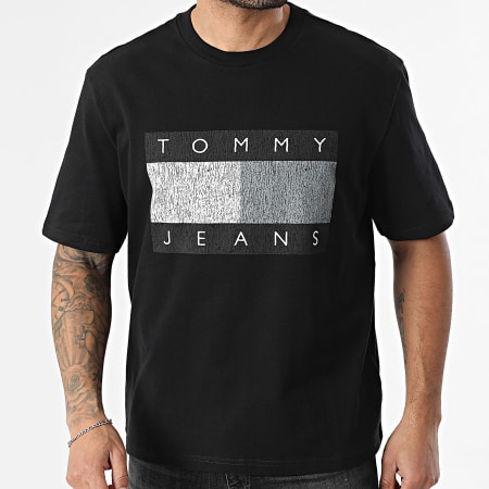 Tommy Jeans - Tee Shirt Oversize 90s Distressed Flag 2463 Noir