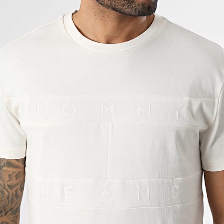 Tommy Jeans - Tee Shirt Tonal Flag 2312 Beige Clair