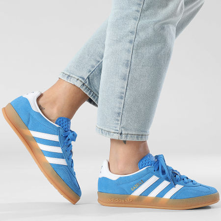 Adidas Originals - Baskets Femme Gazelle Indoor J JS3802 Blue Bird Footwear White Gum 2