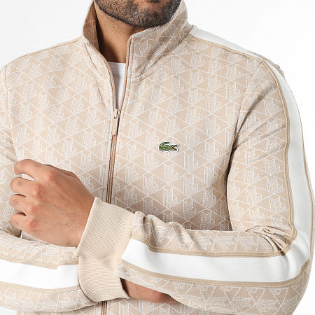 Lacoste Veste Zipp e Logo Brod Crocodile Regular Fit Beige lacoste-veste-zipp-e-logo-brod-crocodile-regular-fit-beige