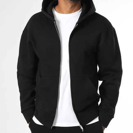 LBO - Sweat Zippé Capuche 4128 Noir