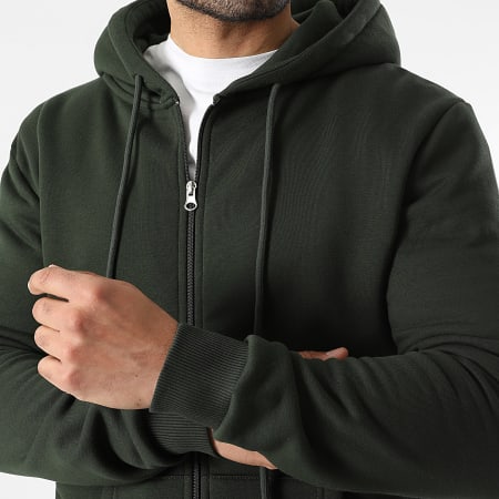 LBO - Sweat Zippé Capuche 4117 Vert Kaki Foncé