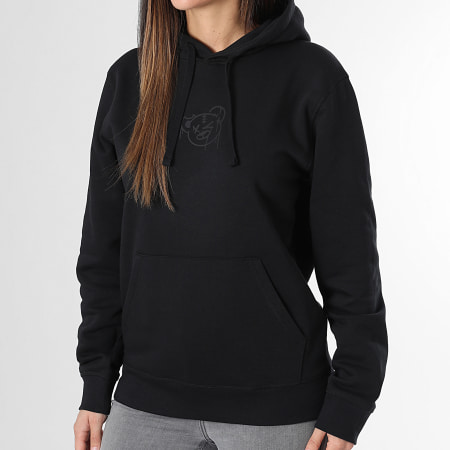Sale Môme Paris - Sudadera con capucha Mujer Osito Dripping Graffiti Negro