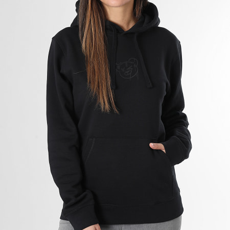 Sale Môme Paris - Sudadera con capucha Mujer Osito Dripping Graffiti Negro
