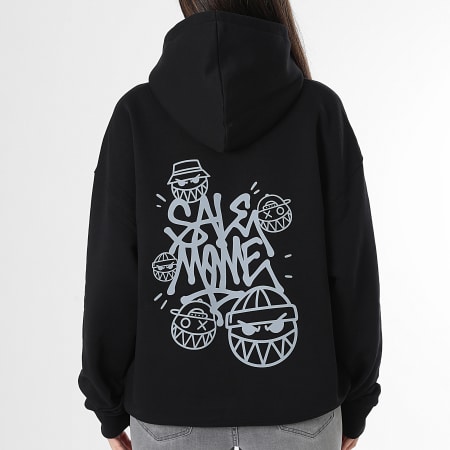 Sale Môme Paris - Sweat Capuche Relaxed Femme Street Boyz Noir Gris
