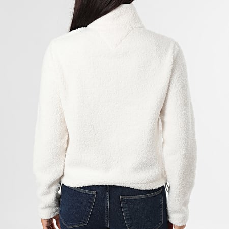 Tommy Jeans - Veste Polaire Zippée Femme Flag 1926 Beige Clair