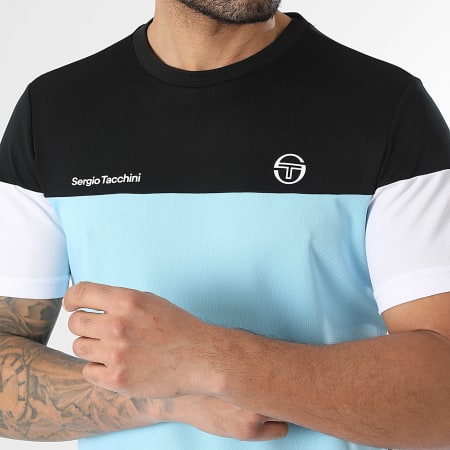 Sergio Tacchini - T-Shirt Prave 40845 Nero Azzurro Bianco