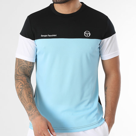 Sergio Tacchini - T-Shirt Prave 40845 Nero Azzurro Bianco