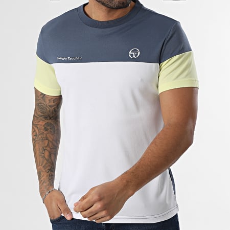 Sergio Tacchini - T-Shirt Prave 40845 Blu Grigio Bianco Giallo