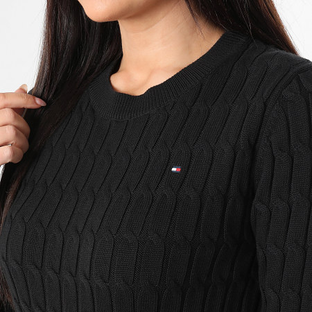 Tommy Hilfiger - Pull Femme Cable Mid 7644 Noir