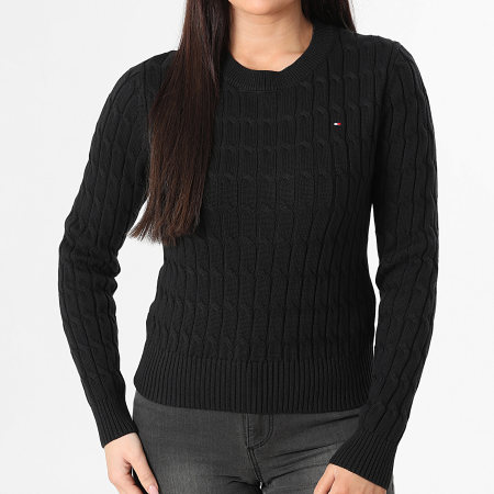 Tommy Hilfiger - Pull Femme Cable Mid 7644 Noir