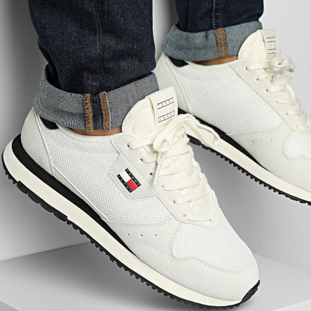 Tommy Jeans - Baskets Eva Runner Leather 1690 Ecru Black