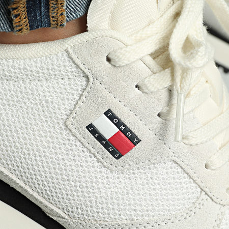 Tommy Jeans - Baskets Eva Runner Leather 1690 Ecru Black