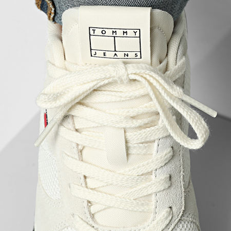 Tommy Jeans - Baskets Eva Runner Leather 1690 Ecru Black