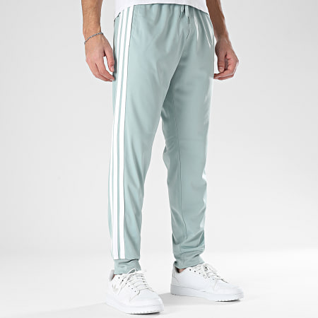 Adidas Sportswear - Pantalon Jogging A Bandes 3 Stripes KC1371 Vert Clair Blanc