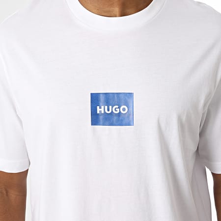 Hugo Blue - Tee Shirt Nayonix 50554382 Blanc Bleu Roi