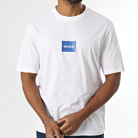 Hugo Blue - Tee Shirt Nayonix 50554382 Blanc Bleu Roi