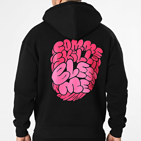 Kanoé X Mise A Jour - Ensemble De Survetement Bless Me Noir Rose