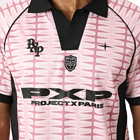 PXP - Maillot Col V Jersey 2611127 Rose Noir