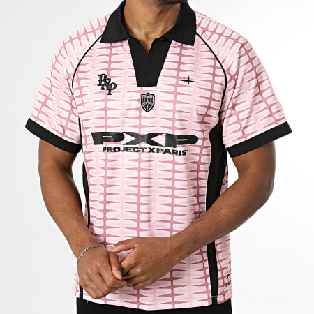 PXP - Maillot Col V Jersey 2611127 Rose Noir