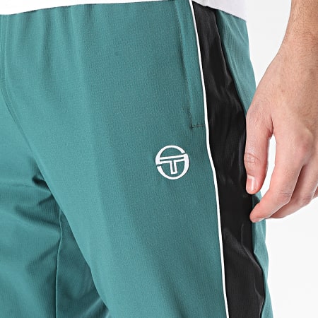 Sergio Tacchini - Pantalone Jogger Caspio 41433 Verde Scuro Nero Bianco