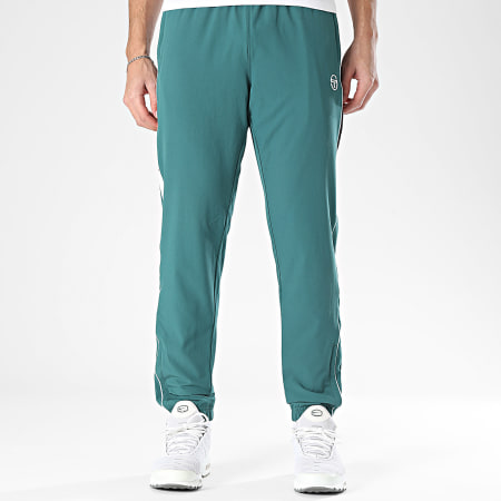 Sergio Tacchini - Pantalone Jogger Caspio 41433 Verde Scuro Nero Bianco