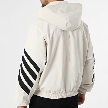 Uniplay - Chaqueta Capucha Cremallera 018 Beige Blanco Negro