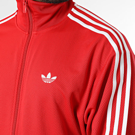 Adidas Originals - Veste Zippée A Bandes Firebird TT KE0788 Rouge Blanc