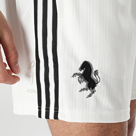 Adidas Sportswear - Short Jogging A Bandes Juventus KB4451 Beige Clair Noir