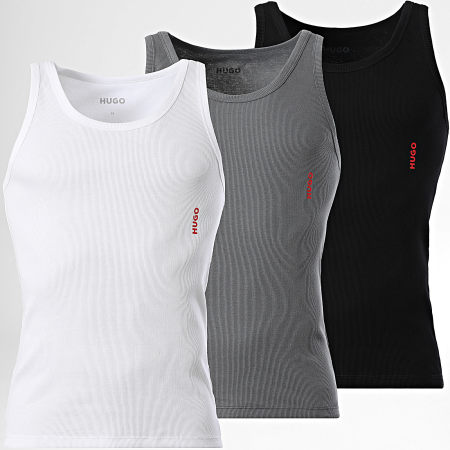 HUGO - Lot De 3 Débardeurs 50545681 Blanc Gris Noir