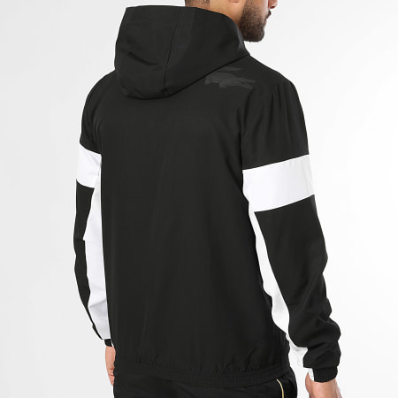 Lacoste - Veste Capuche Zippée Logo Crocodile Noir Doré Exclusivité LaBoutiqueOfficielle