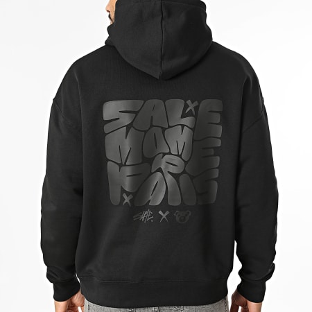 Sale Môme Paris - Sudadera con Capucha Relaxed Bubble Back Negro Negro